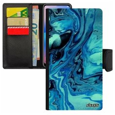 Чехол-книжка на смартфон Mi 8 lite, "Волны" Узор Море Utaupia