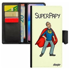 Чехол-книжка на смартфон Redmi 6a, "Супердед" Супергерой Веселый Utaupia