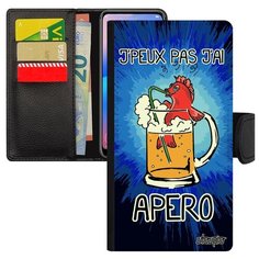 Чехол-книжка на смартфон Xiaomi Mi 8, "Не могу - у меня аперитив!" Коктейль Отговорка Utaupia