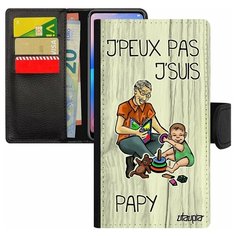 Чехол-книжка на смартфон Mi 8 lite, "Не могу - стал дедом!" Дедуля Отговорка Utaupia