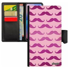 Чехол книжка на смартфон Xiaomi Mi 8 lite, "Усы" Имидж Месье Utaupia