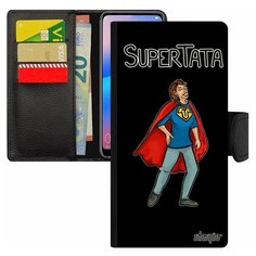 Чехол книжка на смартфон Xiaomi Redmi 6a, "Супертетя" Герой Юмор Utaupia
