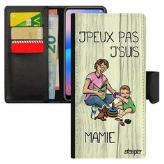 Чехол книжка на смартфон Xiaomi Redmi 6a, "Не могу - стала бабушкой!" Шутка Бабуля Utaupia