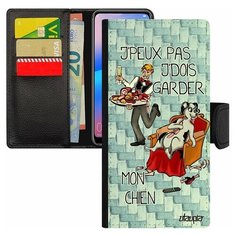 Чехол-книжка на смартфон Xiaomi Redmi 6a, "Не могу - у меня собака!" Карикатура Юмор Utaupia