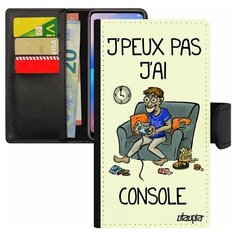 Чехол-книжка на мобильный Xiaomi Mi 8 lite, "Не могу - у меня приставка!" Карикатура Консоль Utaupia