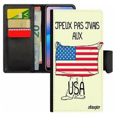 Чехол-книжка на смартфон Xiaomi Redmi 6a, "Еду в США" Патриот Путешествие Utaupia