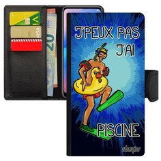 Чехол-книжка на смартфон Mi 8, "Не могу - у меня бассейн!" Комикс Плавание Utaupia