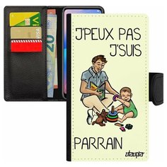 Чехол-книжка на смартфон Mi 8 lite, "Не могу - стал крестным!" Семья Шутка Utaupia