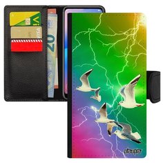 Чехол книжка на смартфон Mi 8, "Чайки" Альбатрос Крачка Utaupia