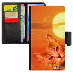 Чехол-книжка на смартфон Mi 8 lite, "Котик" Кот Зверь Utaupia