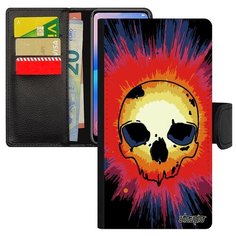 Чехол книжка на смартфон Xiaomi Mi 8, "Череп" Готичный Мертвец Utaupia