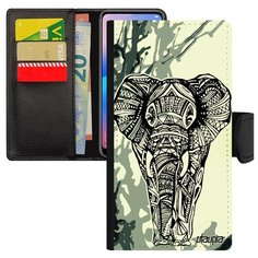 Чехол книжка на смартфон Mi 8, "Слон" Африканский Древний Utaupia