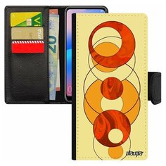 Чехол-книжка на смартфон Redmi 6a, "Круги" Эффект Геометрический Utaupia