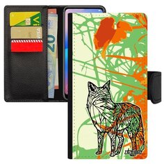 Чехол книжка на смартфон Xiaomi Mi 8, "Лиса" Лисенок Тайга Utaupia