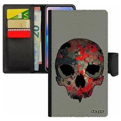 Чехол-книжка на смартфон Xiaomi Mi 8 lite, "Череп" Скелет Death Utaupia