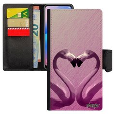 Чехол-книжка на смартфон Xiaomi Mi 8, "Фламинго" Самец Розовый Utaupia