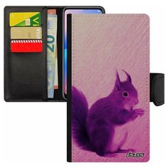 Чехол книжка на смартфон Xiaomi Mi 8 lite, "Белка" Грызун Беличьи Utaupia