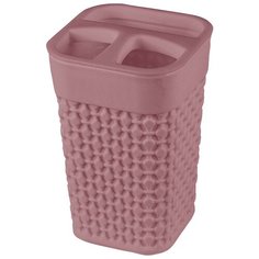 Стакан для зубных щеток "OSLO" С разделителями, черничный морс "PLAST TEAM" PT1344ЧМ-36