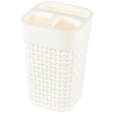 Стакан для зубных щеток "OSLO" С разделителями, молочный туман "PLAST TEAM" PT1344МЛ-36