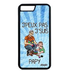 Красивый чехол на смартфон // Apple iPhone 7 Plus // "Не могу - стал дедом!" Прикольный Комикс, Utaupia, голубой