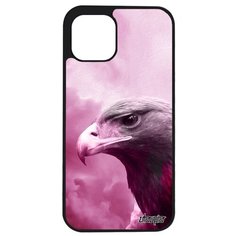 Противоударный чехол на смартфон // iPhone 12 Pro Max // "Орел" Дизайн Хищник, Utaupia, розовый