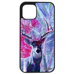 Защитный чехол на смартфон // Apple iPhone 12 Pro Max // "Олень" Лань Олененок, Utaupia, фуксия