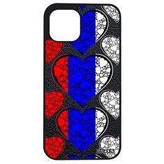 Ударопрочный чехол на смартфон // Apple iPhone 12 Mini // "Флаг России с сердцем" Патриот Туризм, Utaupia, цветной