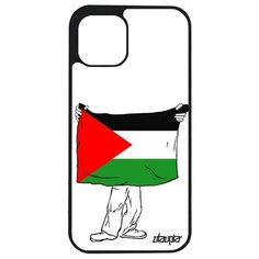 Противоударный чехол на смартфон // iPhone 12 Mini // "Флаг Палестины с руками" Путешествие Стиль, Utaupia, белый