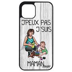 Защитный чехол на смартфон // iPhone 12 Mini // "Не могу - стала мамой!" Карикатура Прикольный, Utaupia, светло- серый