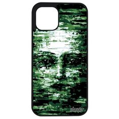 Красивый чехол на смартфон // Apple iPhone 12 Mini // "Женское лицо" Фантастичный Субстанция, Utaupia, зеленый