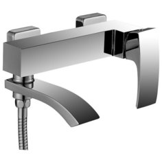 Смеситель для ванны с коротким изливом T1002-1 OUTE цвет хром выполнен из латуни, керамический картридж 35 мм.