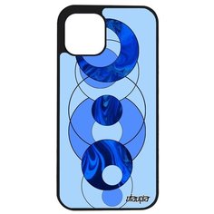 Противоударный чехол на смартфон // iPhone 12 Pro Max // "Круги" Стиль Сфера, Utaupia, голубой
