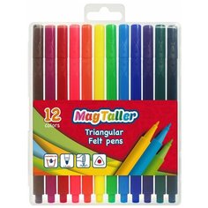 Фломастеры Magtaller KEYS, 12цветов, пластиковая коробка с подвесом