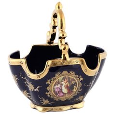 Ваза с ручкой LEFARD светское общество кобальт 20*25 см