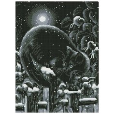 Алмазная мозаика на подрамнике ТМ Белоснежка "В зимнем саду", 30X40 см.