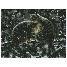 Алмазная мозаика на подрамнике ТМ Белоснежка "Любовь под снегом", 30X40 см.