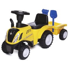 Пушкар машина-каталка детская New Holland Tractor Babycare, звуковые эффекты, желтый