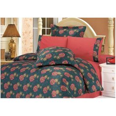 Постельное белье шелк- сатин ARGENTINA GREEN зеленый евро, Le vele