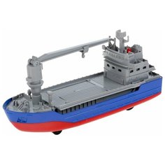 Машина металлическая инерционная Технопарк "Транспортный корабль" 17 см, синий