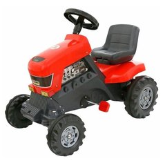 Каталка- трактор Полесье с педалями"Turbo" красная (52674)
