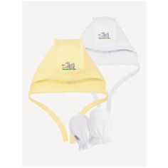 Комплект Наша мама размер 38-40(62), белый/желтый