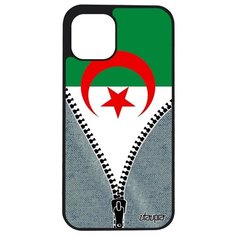 Чехол на смартфон // Apple iPhone 12 Mini // "Флаг Алжира на молнии" Путешествие Патриот, Utaupia, серый
