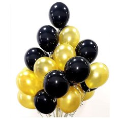 Набор воздушных шариков "Черное золото" 20 шт. 25 см. Волшебный мир