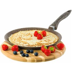 Сковорода блинная 26 см Elan Gallery гармония вкуса Коричневый опал несъёмная ручка