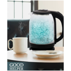 Чайник стеклянный электрический CHEGL-001, прозрачный Goodhelper