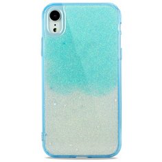 Чехол для iPhone XR Ombre clear stars силикон+гель (Голубой) Pastila