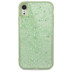 Чехол для iPhone XR Sparking foil силикон+гель (Зеленый) Pastila