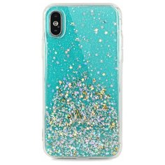 Чехол для iPhone X/XS Spotty shine силикон+гель (Бирюзовый) Pastila