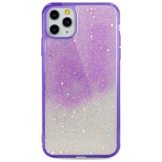 Чехол для iPhone 11Pro Ombre clear stars силикон+гель (Сиреневый) Pastila