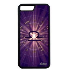 Красивый чехол для смартфона // Apple iPhone 7 Plus // "Гороскоп Весы" Стиль Zodiac, Utaupia, фиолетовый